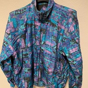 O’kief and o’kief vintage 80s/90s 100% silk jacket